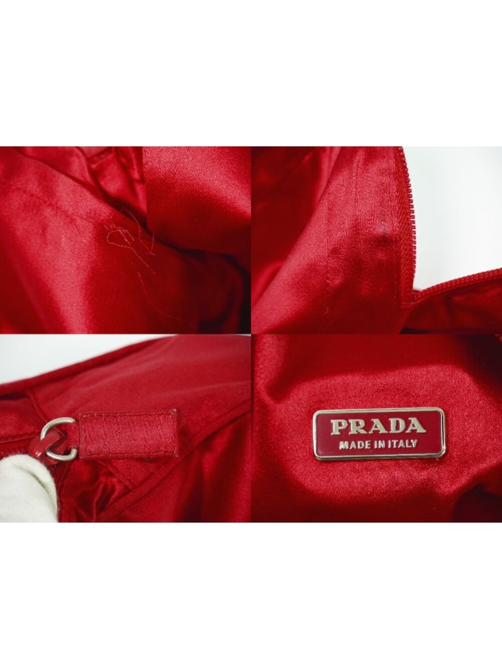 Prada Satin Pouch Case Red - Picture 9 of 9